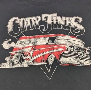 Cody Jinks Concert Merch Hippies & Cowboys Van Graphic Black Tee XL